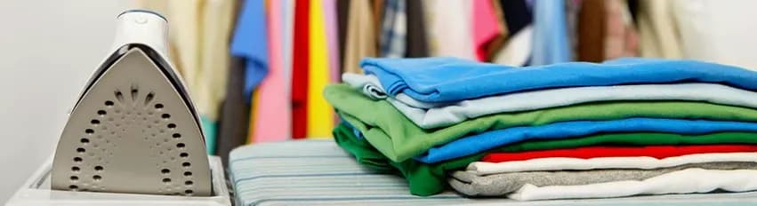 Iron with clothes