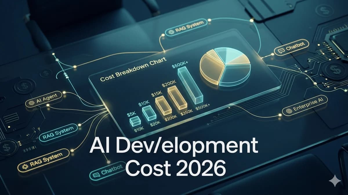 AI development cost breakdown by project type in 2026