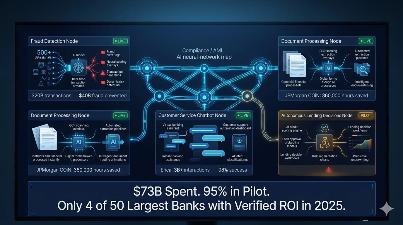 AI and RPA in banking — fraud detection, compliance automation, what is actually live 2026